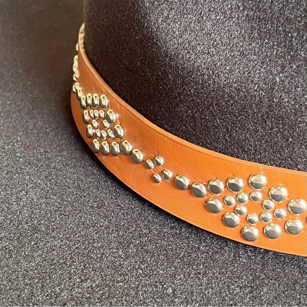 Flat Wide Brim Vegan Rancher Panama Hat - Picture 3 of 3